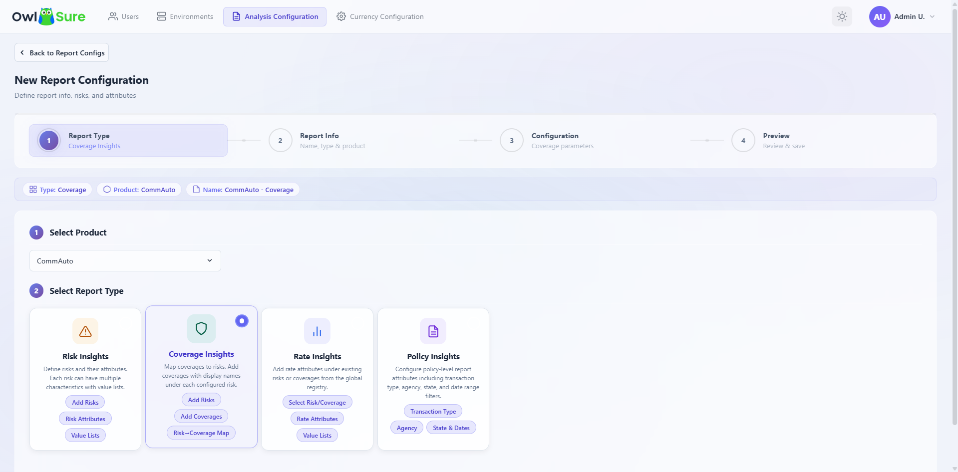 Coverage Insights Configuration